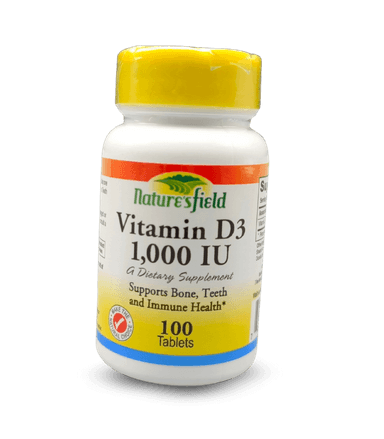 Nature's field vitamin D3 1000IU 100 tablets