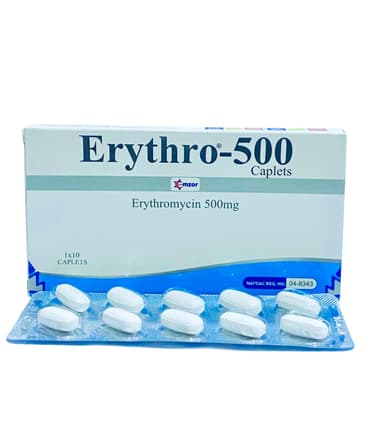ERYTHRO-500MG X 10 TABS
