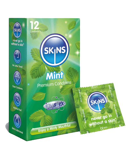 SKINS MINT CONDOMS BY 12