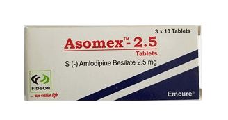 ASOMEX AMLODIPINE 2.5MG