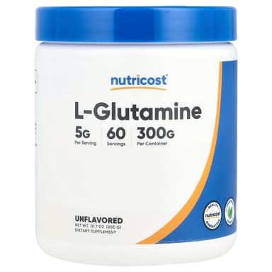 Nutricost L-Glutamine 300g container