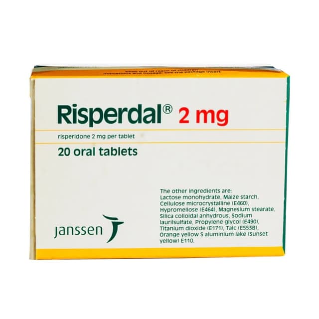 RISPERDAL 2MG X 20 TABS