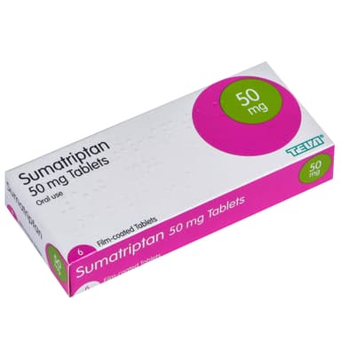 SUMATRIPTAN 50MG X6 TEVA