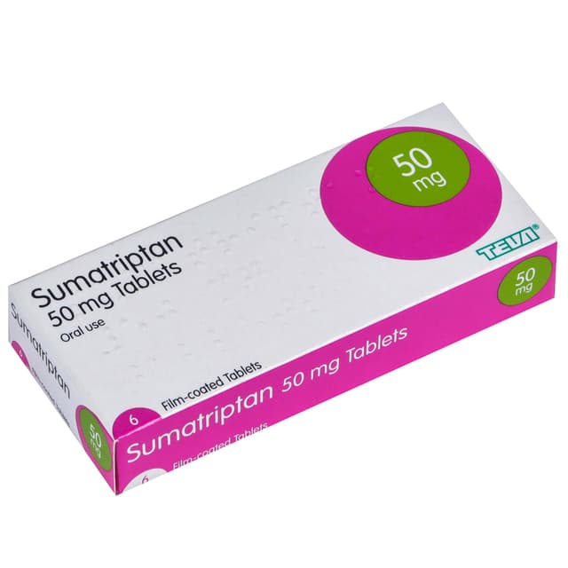 SUMATRIPTAN 50MG X6 TEVA