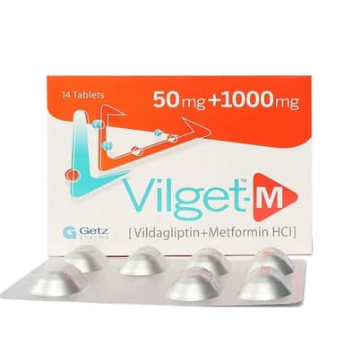 Vilget M 50mg + 1000mg 14 tablets pack