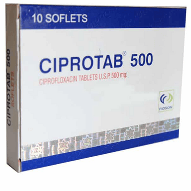 CIPROTAB 500MG X 10 TABS