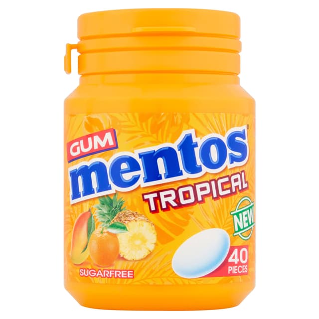 MENTOS GUM TROPICAL 56G