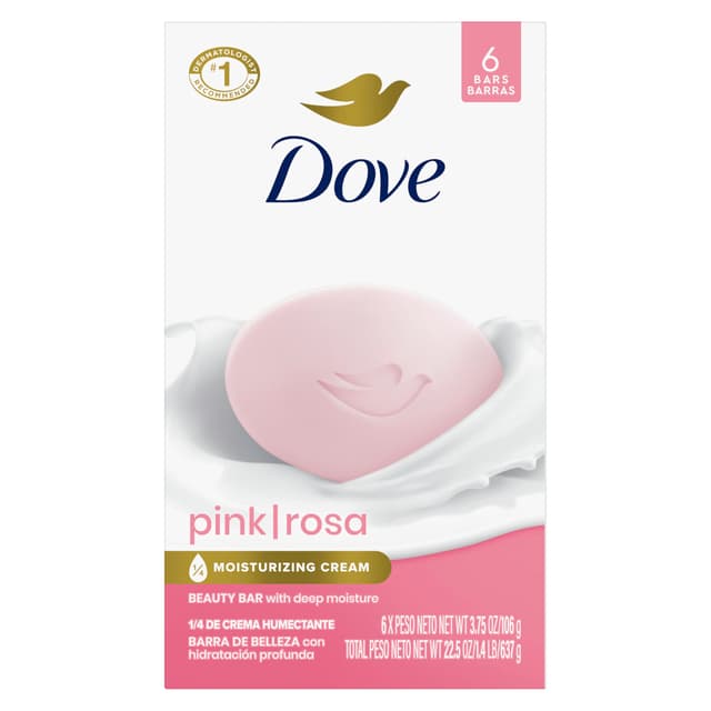 DOVE BEAUTY BAR SOAP - PINK/ROSA