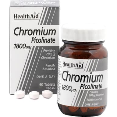Health Aid Chromium picolinate 1800ug 60 capsules