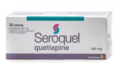Seroquel Quetiapine 300mg tablets pack