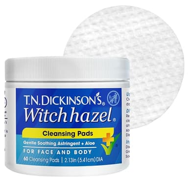 T.N DICKINSONS WITCH HAZEL CLEANSING PADS X 60 PIECES
