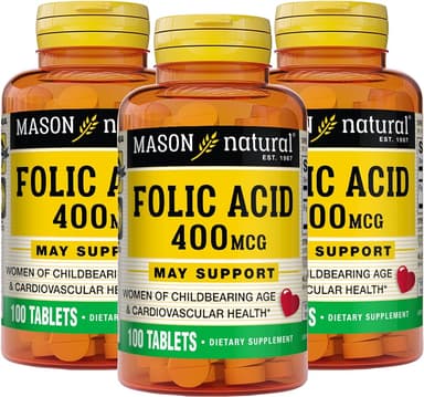 MASON NATURAL FOLIC ACID 400MCG X 100 TABS