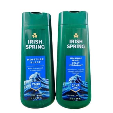 IRISH SPRING MOISTURE BLAST FACE + BODY WASH 591ML