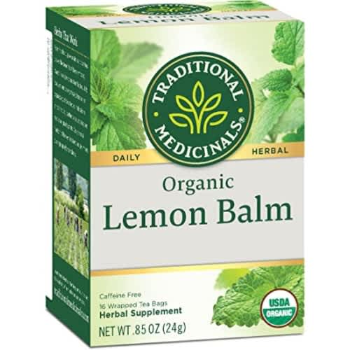 TRADITIONAL MEDICINALS ORGANIC LEMON BALM -16 TEA BAGS