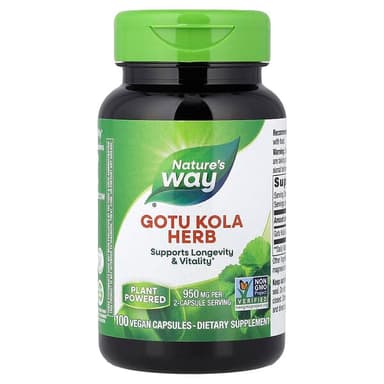 NATURE'S WAY GOTU KOLA HERB 475MG X 100 VEG CAPS