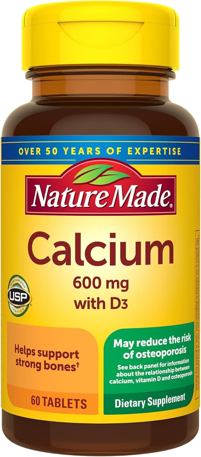 NATURE MADE CALCIUM 600MG + VITAMIN D3 X 60 TABS