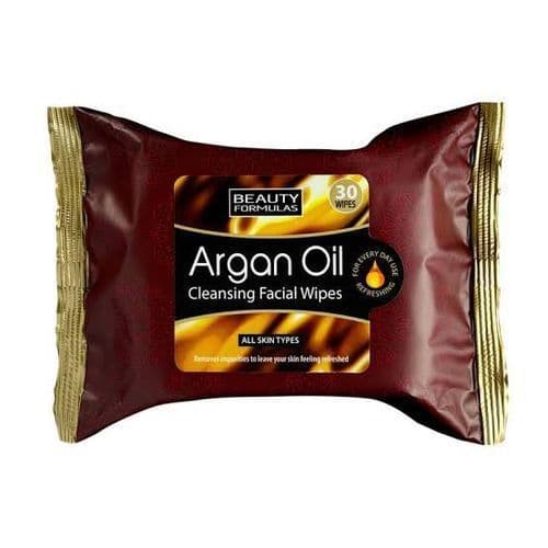 BEAUTY FORMULAS ARGAN OIL FACIAL WIPES X 30