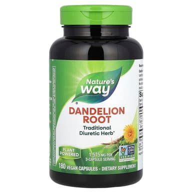 NATURE'S WAY DANDELION ROOT 525MG X 180 VEG CAPS