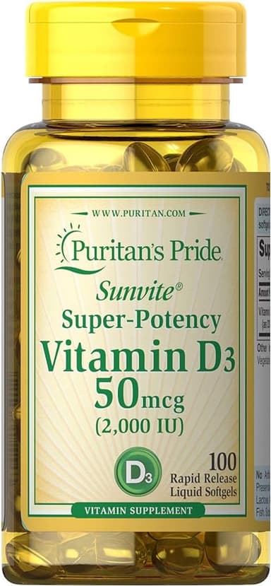 PURITAN VITAMIN D3 20000 I.U X 100 TABS