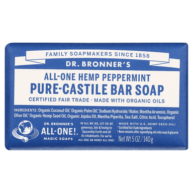 DR. BRONNER'S HEMP PEPPERMINT BAR SOAP 140G