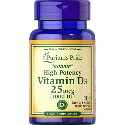 PURITANS PRIDE VIT D3 25MCG 1000IU *100
