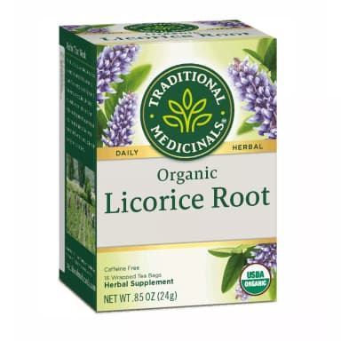 TRADITIONAL MEDICINALS ORGANIC LICORICE ROOT TEA-16 TEA BAGS
