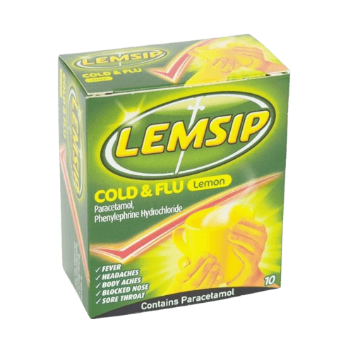 LEMSIP COLD & FLU LEMON X10