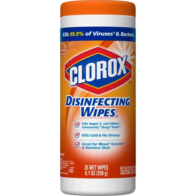 CLOROX DISINFECTING WIPES(ORANGE FUSION SCENT) X 35 WIPES