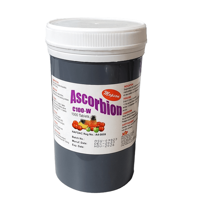 MOPSON ASCORBION C100-W X 1000 TABLETS