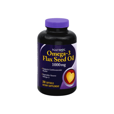 NATROL OMEGA-3 FLAXSEED OIL 1000MG X 200 SOFTGELS