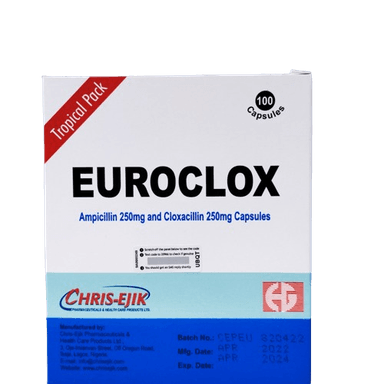 EUROCLOX 250MG X 100 CAPSULES