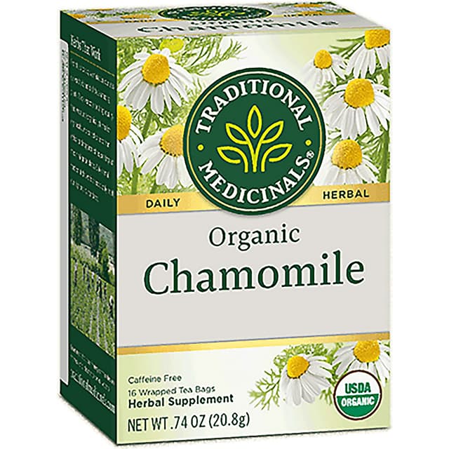 TRADITIONAL MEDICINALS ORGANIC CHAMOMILE TEA-16 TEA BAGS