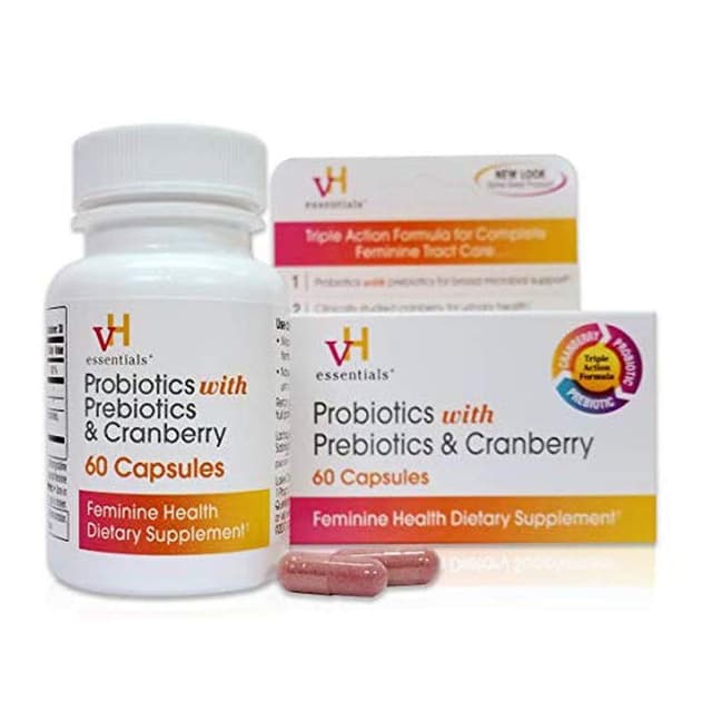 vH essentials probiotics with prebiotics & cranberry capsules