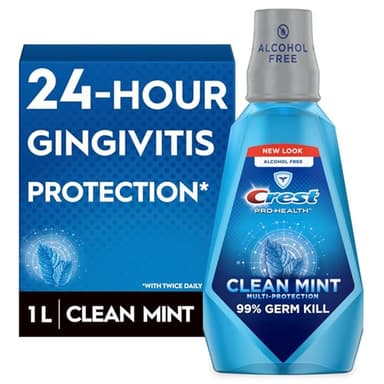CREST PRO-HEALTH MULTI-PROTECTION CLEAN MINT MOUTHWASH 33.8 FL OZ