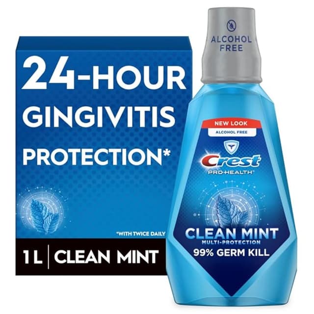 CREST PRO-HEALTH MULTI-PROTECTION CLEAN MINT MOUTHWASH 33.8 FL OZ