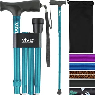 VIVE FOLDING CANE - TEAL