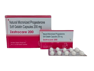 Zestrocare 200mg Natural micronized progesterone 200mg 10 soft gelatin capsules