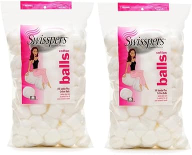 SWISSPERS SUPER JUMBO LARGE COTTON BALLS X 140 PIECES