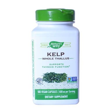 NATURE'S WAY KELP WHOLE THALLUS 600MG X 180 VEG CAPS