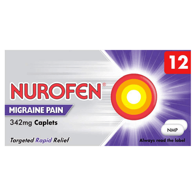 NUROFEN MIGRAINE PAIN 342MG X 12 TAB