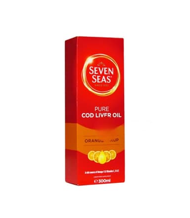 SEVEN SEAS PURE COD LIVER OIL ORANGE SYRUP 300ML