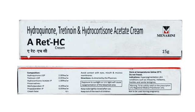 A-Ret HC (Hydroquinone, Tretinoin and hydrocortisone cream)
