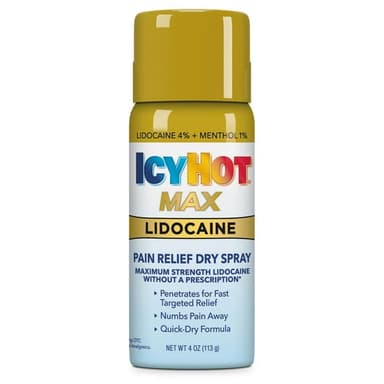 ICYHOT MAX LIDOCAINE PAIN RELIEF DRY SPRAY 113G