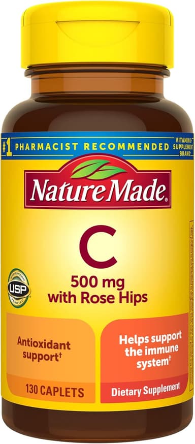 NATURE MADE VITAMIN C 500MG WITH ROSE HIP X 130 CAPLETS