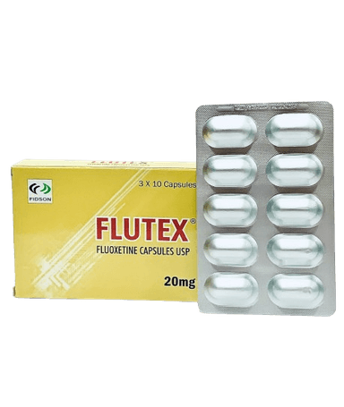 Flutex Fluoxetine 20mg capsules
