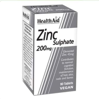 HEALTH AID ZINC 200MG X 90