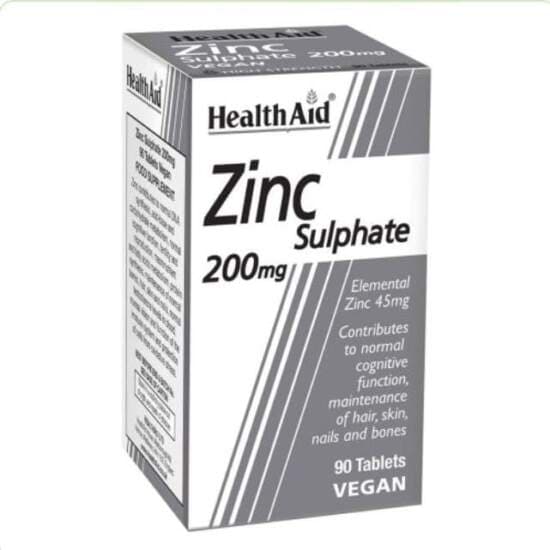 HEALTH AID ZINC 200MG X 90