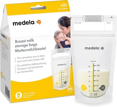 MEDELA BREAST MILK STORAGE BAGS X 50 BAGS