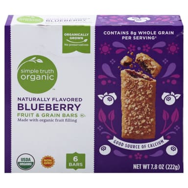 SIMPLE TRUTH BLUEBERRY FRUIT AND GRAIN BARS 222G
