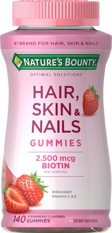 NATURES BOUNTY (HAIR, SKIN AND NAILS) 2500MCG BIOTIN X 140 GUMMIES